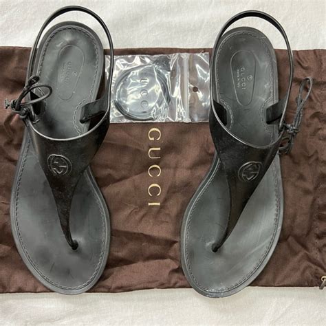 Gucci Katina Rubber Thong Sandal Shoes 